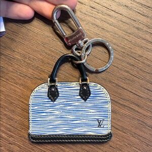 Louis Vuitton Blue and Black Mini Bag Keychain